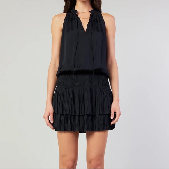joyce pink mini dress IB JOYCE TIE NECK MINI DRESS